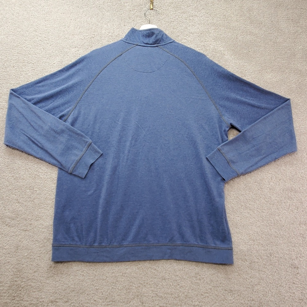 Johnnie-O Quarter Zip Pullover Mens XL Blue Excellent Heathered Golf Sweater
